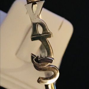 Key west sterling silver and 14k bracelet